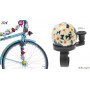 Sonnette de vélo noire Bouquet de fleurs - Liix Funny Bell