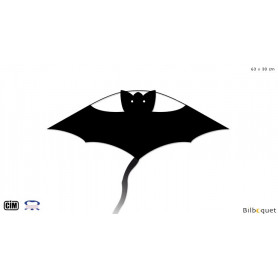 Chauve-souris Noire 63x30cm - Cerf-volant monofil enfant