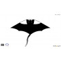 Chauve-souris Noire 63x30cm - Cerf-volant monofil enfant