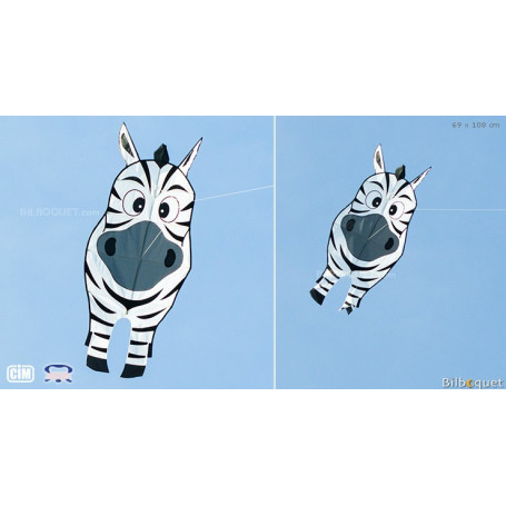 Cerf-volant monofil Buddy Zèbre 69x108cm