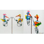 Mobile de jardin Oiseaux Fous - Décoration métallique