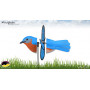 Oiseau Bluebird Merlebleu 43cm - Petite éolienne décorative