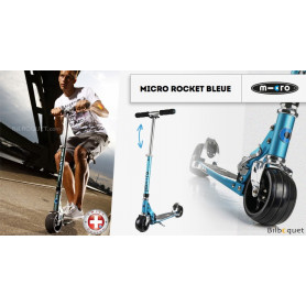 Trottinette Ados /Adulte - Micro Bullet Gris /Bleu - Achat / Vente