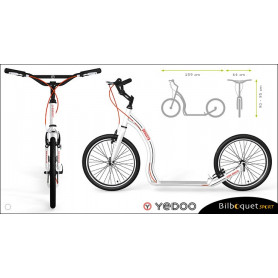 Trottinette Alu Dragstr - White - Yedoo ALLOY