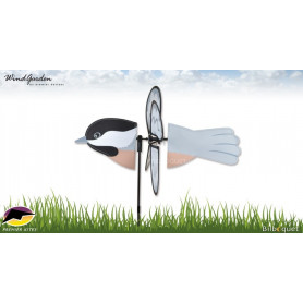 Oiseau Mésange 43cm - Petite éolienne de jardin