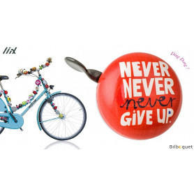 Sonnette de vélo Never Give Up par Carolyn Gavin - Liix Ding Dong Bell Ø80mm