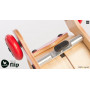 Wishbone Mini-Flip - Jouet en bois 3-en-1 - Rouge