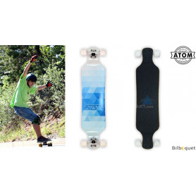 Atom Drop Deck Longboard - 39pouces - Blue Triangles