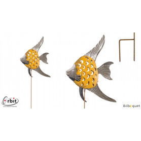 Décoration design pour jardin - Poisson jaune
