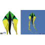 Cerf-volant monofil F-Tail XXL jaune-vert