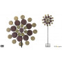 Kinetic Spinner Médaillon de sagesse - Éolienne de jardin en métal peint 81cm