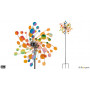 Kinetic Spinner Confettis - Éolienne de jardin en métal peint 48cm