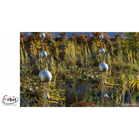 Décoration design pour jardin - Boules mates