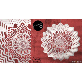 Ornement miroir - Bruxelles 150 - Suspension décorative en inox