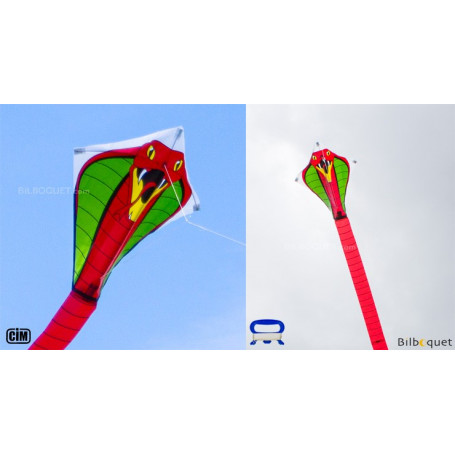 Cobra rouge 44x440cm - Cerf-volant monofil enfant