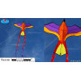 Perroquet tropical violet-jaune - Cerf-volant monofil