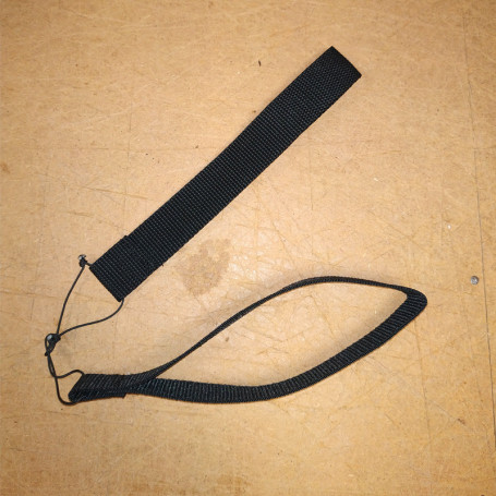 A pair of black straps