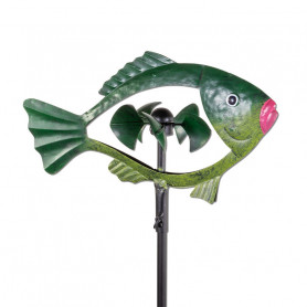 Metall windmille green fisch