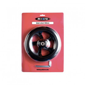 Black Wheel 200 mm Scooter Micro Black - Micro Spare Part