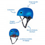 Micro Helmet Dark Blue with Led - Size M