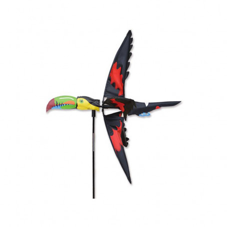 Éolienne oiseau Toucan - décoration d'extérieur