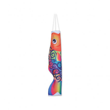 Koi Windsock Rainbow Swirl Fish