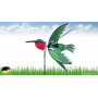 Eolienne de balcon Oiseau Colibri 61x61cm
