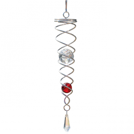 Spirale Acier Inoxydable Médium Crystal Twister Rouge - Colours In Motion
