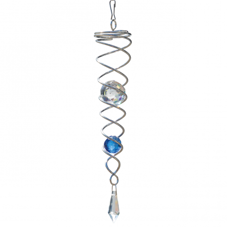 Spirale Acier Inoxydable Médium Crystal Twister Bleu - Colours In Motion