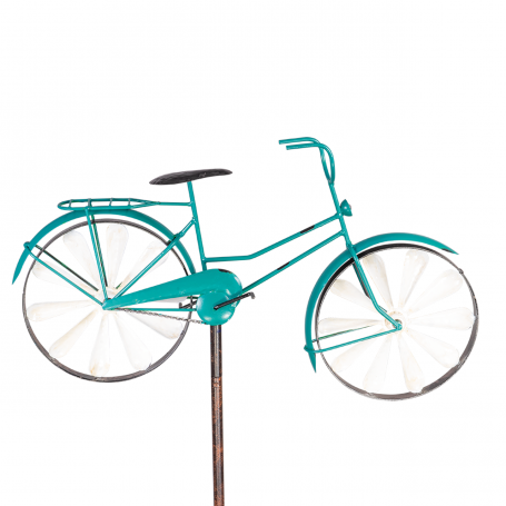 Eolienne Métal bicyclette Turquoise - Colours In Motion