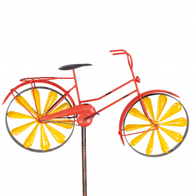 Eolienne Métal bicyclette Rouge et Jaune - Colours In Motion