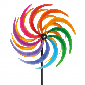 Eolienne Metal Peint Kinetic Sichelrad - Colours In Motion