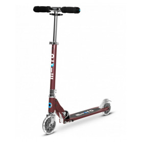 Trottinette Micro Sprite avec roues LED - Rouge bordeaux