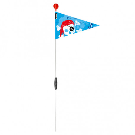 Blue Foldable safety pennant - Pirate head