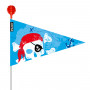 Blue Foldable safety pennant - Pirate head