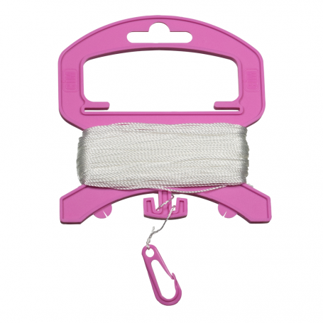 Polyester 10kg / 40m on handle with pink clip