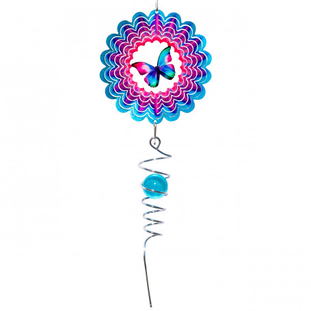 Suspension acier inoxydable Papillon avec sa spirale