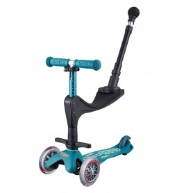 Mini Micro 3en1 Deluxe Plus - Bleu Ice - trottinette et porteur 1-5 ans