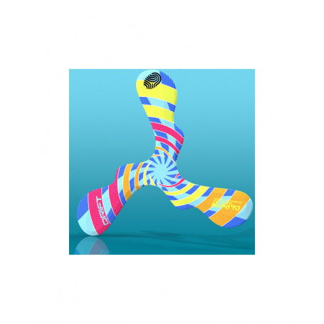 Left Handed Colorful Spiral Drift Foam Boomerang