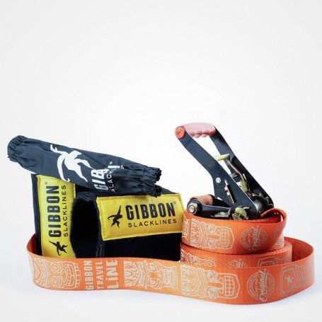 Gibbon Travel Line + protection arbre - slackline polyvalente/fitness