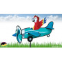 Eolienne de jardin Avion Perroquet
