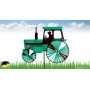 Eolienne en spi Tracteur moderne vert