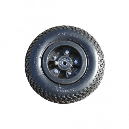 Complete wheel 9" 12mm axle (5-spoke rim)