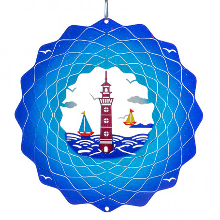 Stainless steel hanging lamp Rainbow Lighthouse Blue