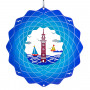 Stainless steel hanging lamp Rainbow Lighthouse Blue