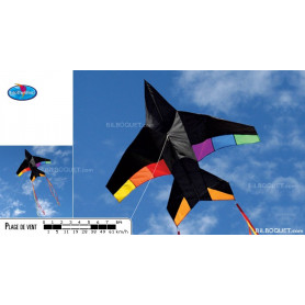 Cerf-volant monofil Jet Plane arc-en-ciel
