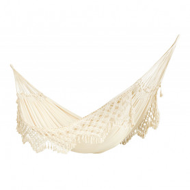 Hamac Bossanova en coton bio avec franges - Taille Kingsize