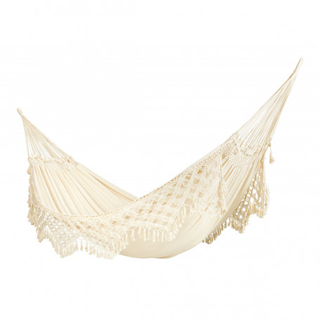 Hamac Bossanova en coton bio avec franges - Taille Kingsize