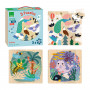 Earth-Sea-Sky Puzzles - 3 puzzles - 16 pieces