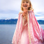 Deluxe pink velvet princess cape - 7/8 years - Girl costume